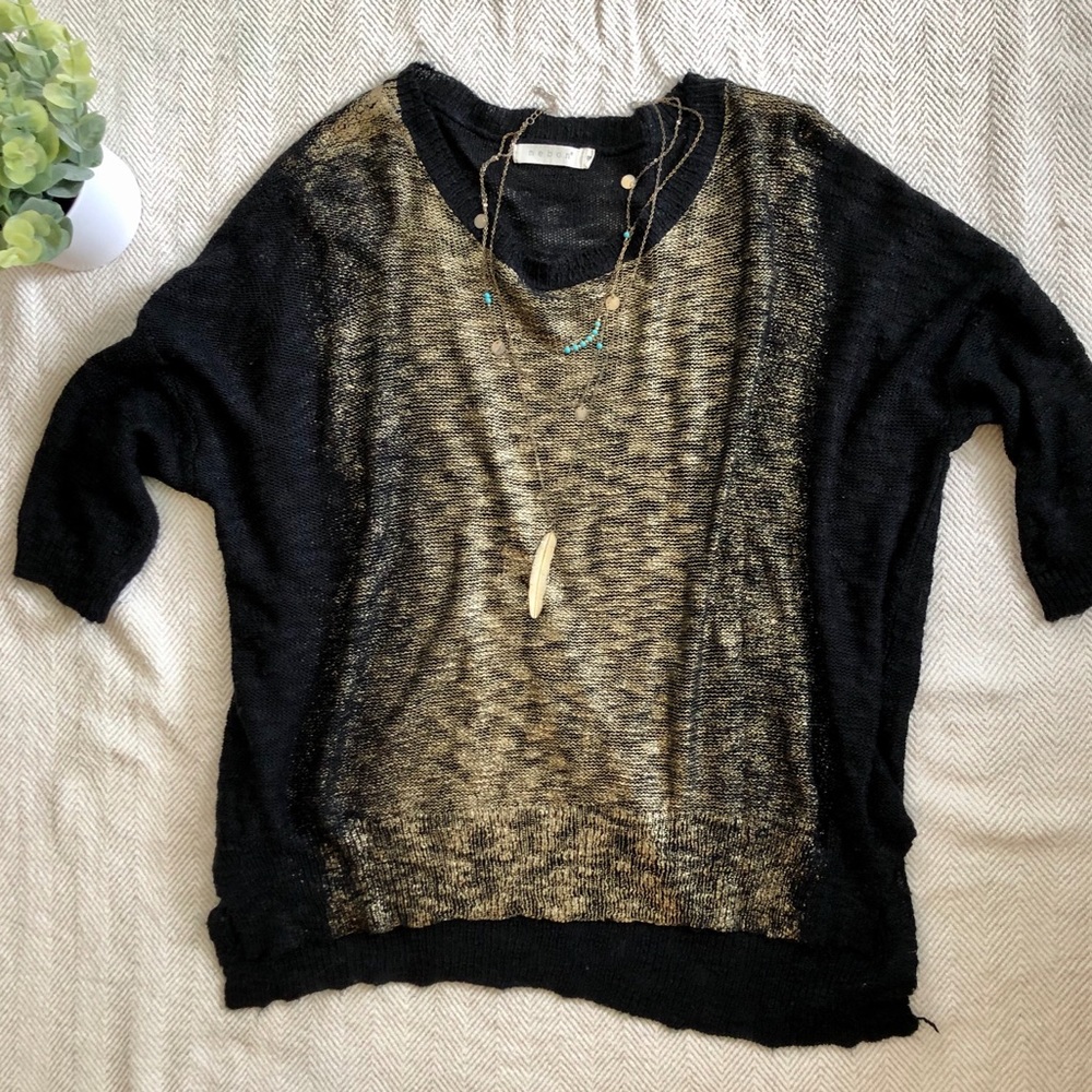 3/4 sleeve lightweight sweater